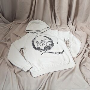 McQ by Alexander McQueen Gray Hoodie with Black Graphic